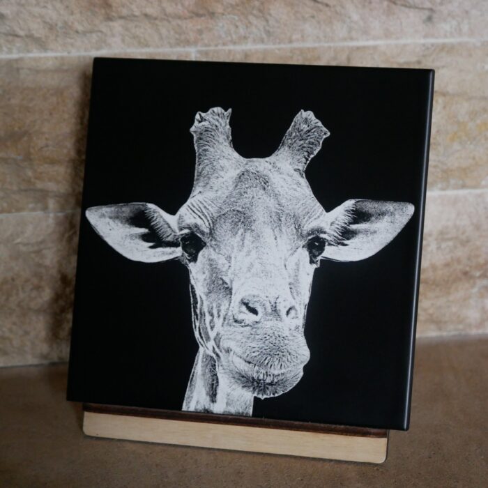 Faïence décorative gravée